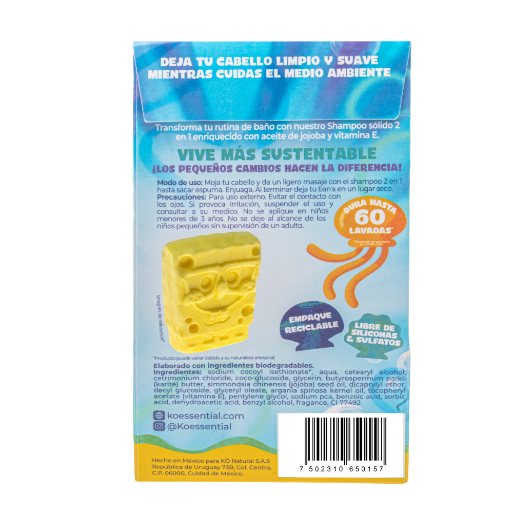 Shampoo Sólido Bob Esponja Lentes