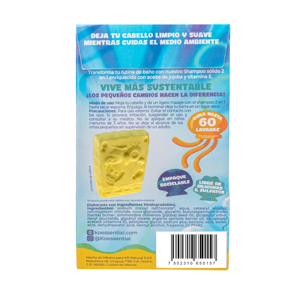 Shampoo Sólido Bob Esponja Guiño